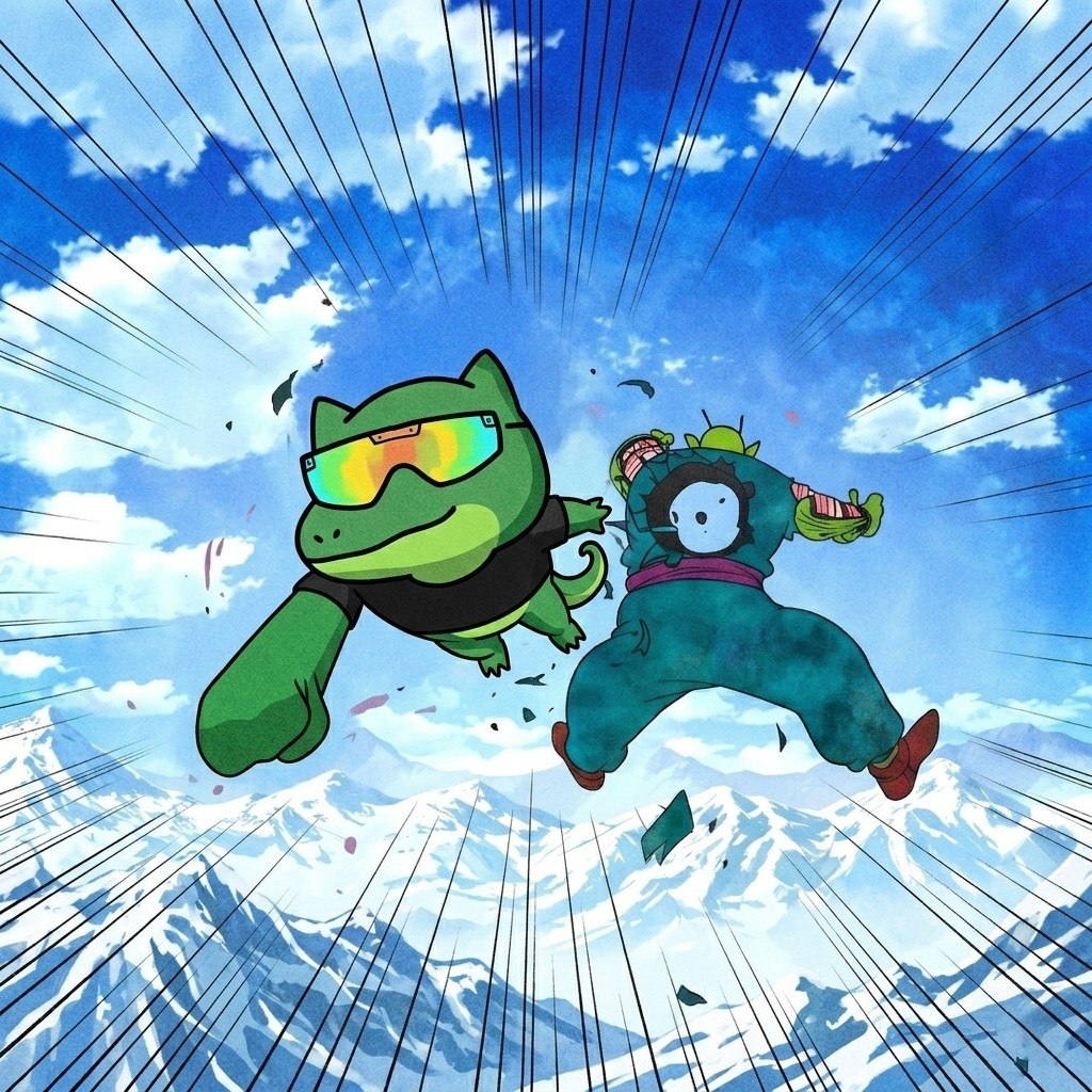 TEK the dinosaur wearing an epic flowing cape